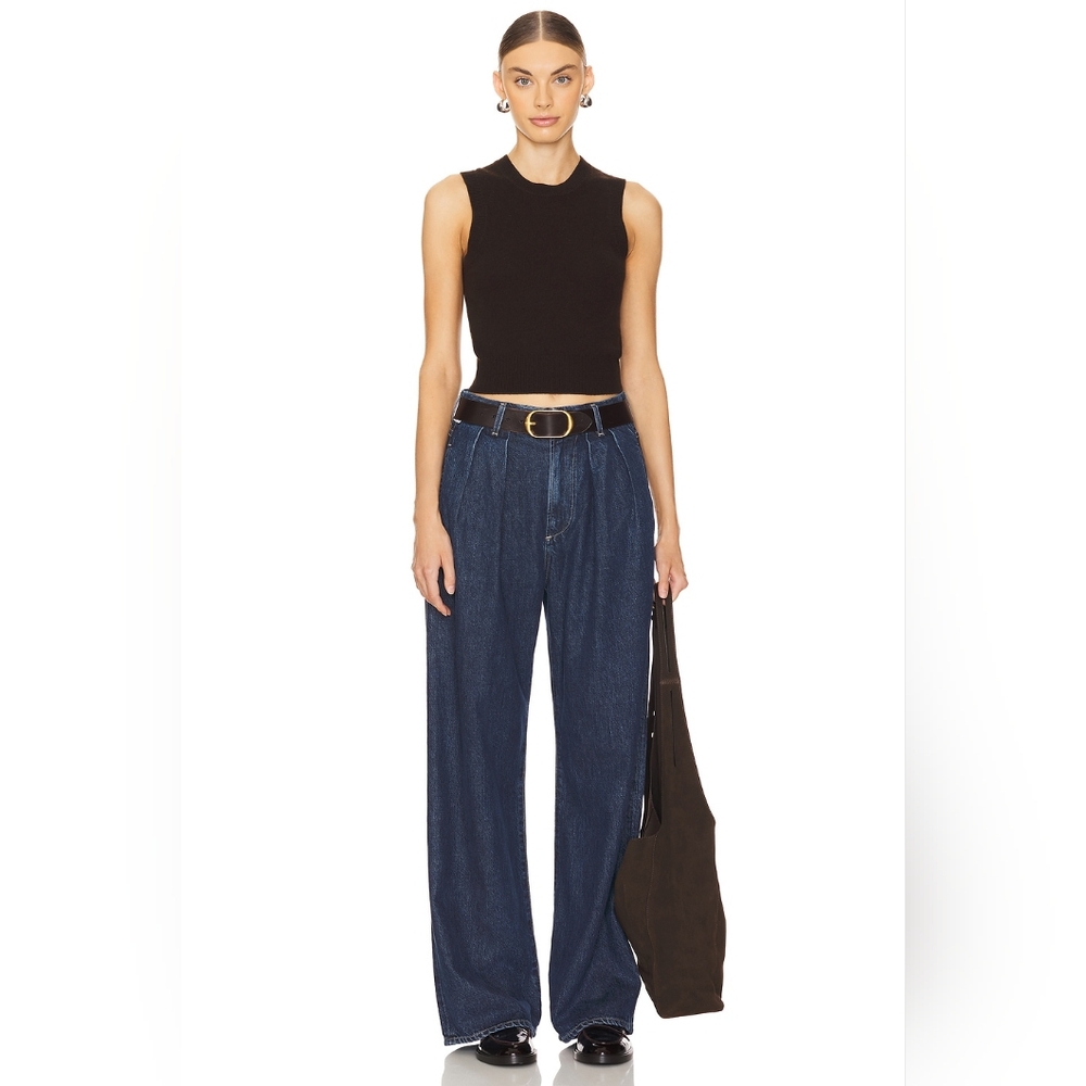 New Citizens of Humanity Petra Pleated Denim Trousers Wide Leg Jeans Size 28 - Picture 2 of 16